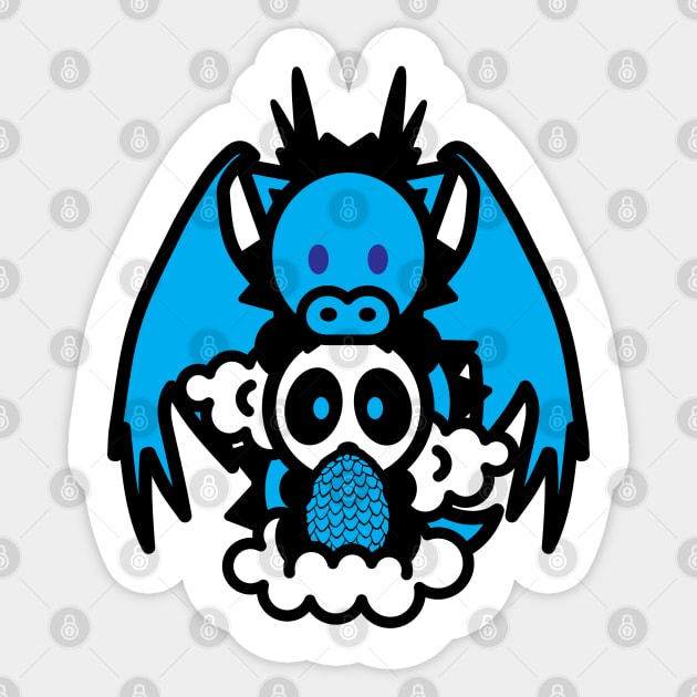 Panda Blue Dragon Bambu Brand Sticker by Bambu